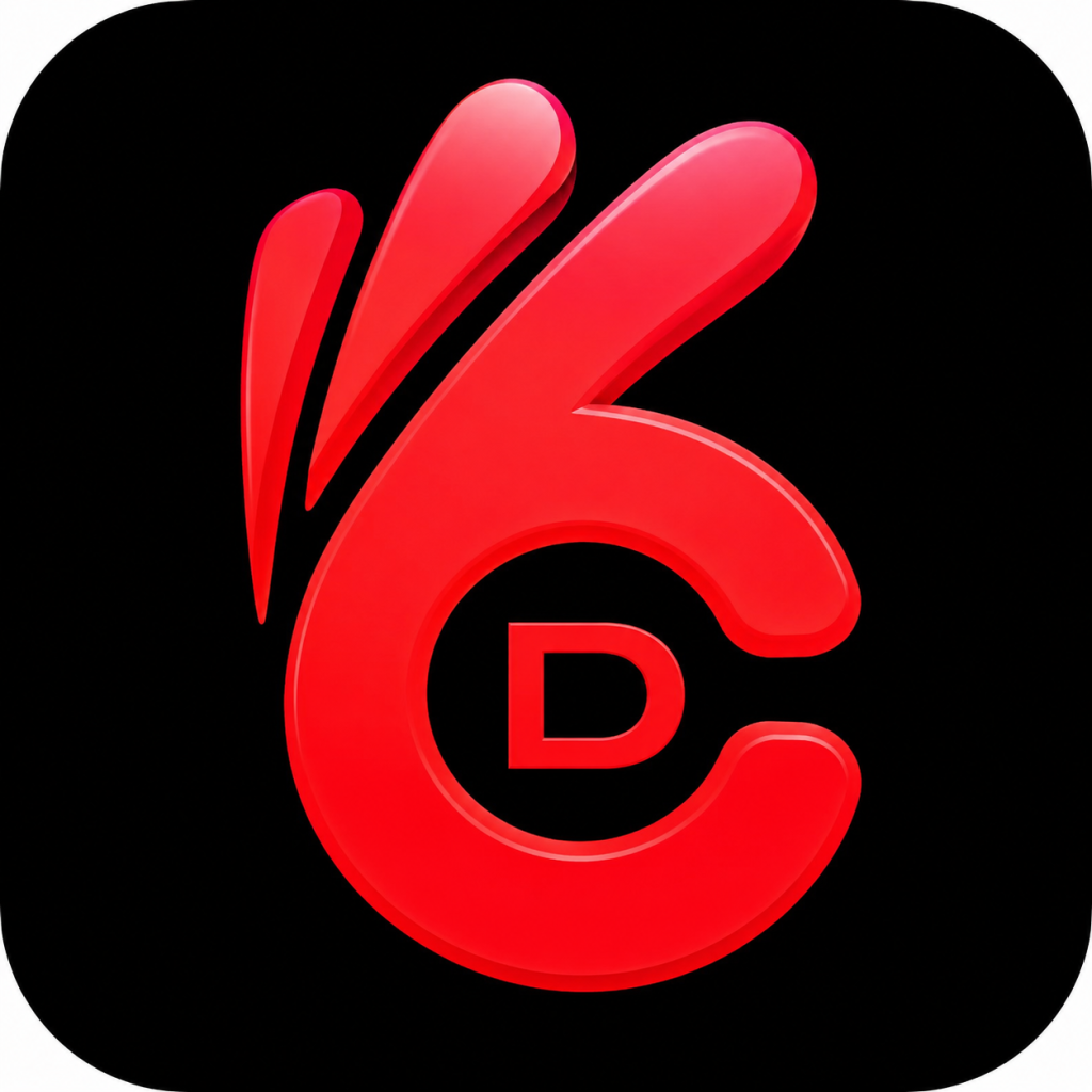 DDOK Game logo with red gaming icon on black background